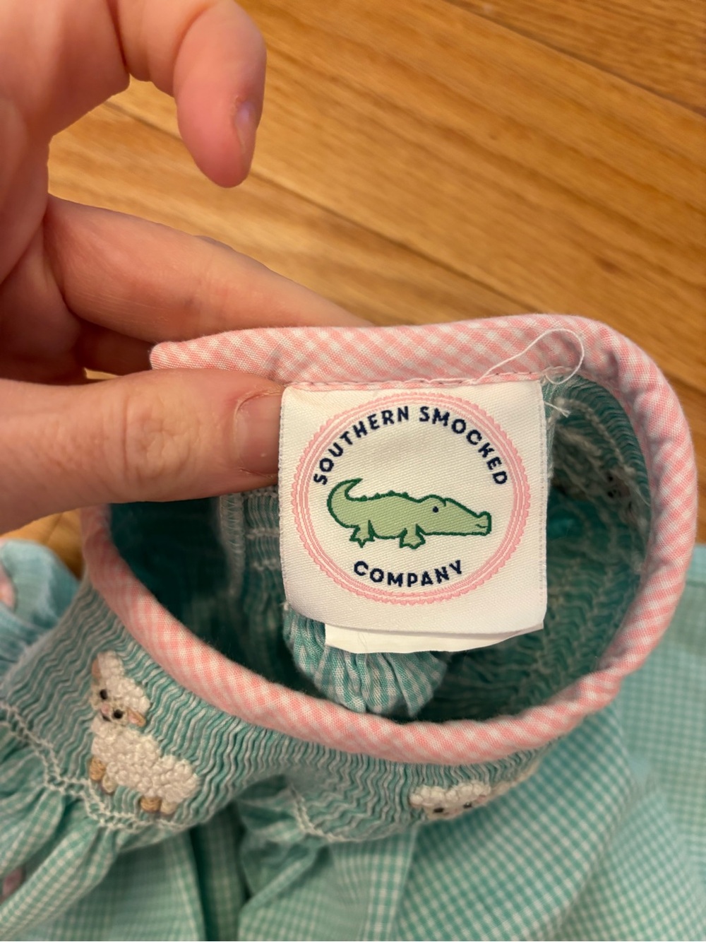 Southern Smocked Company Dress with sheep smocked - Picture 4 of 5